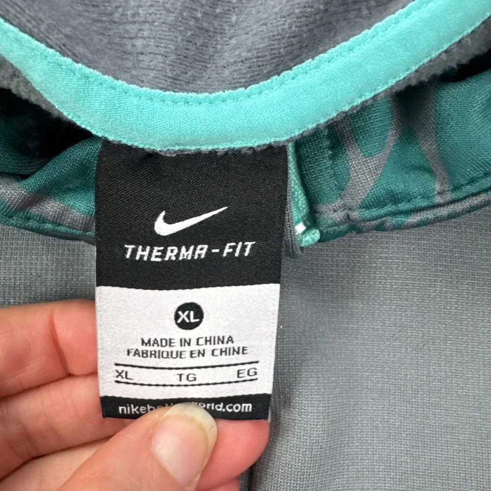 Nike Lebron Hero Premium Hoodie Mens XL Gray Zip Fleece Sweatshirt Therma-FIT‎